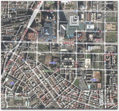 Google Earth 上面提供的信義計畫區街道名稱