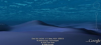 Google Earth 5.0 除了波浪效果之外，對於海底世界的地形描述也更加詳細了。